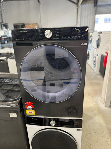 Factory second Hisense 9kg Heat Pump Dryer - Black HDFS90HAB - Second Hand Appliances Geebung